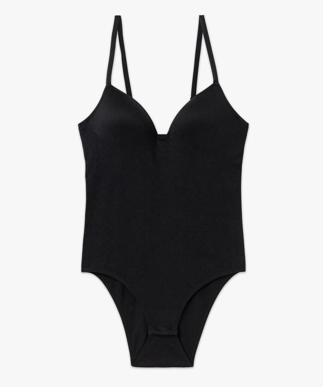 GORGLITTER Body Sans Manches Femme Transparent – Maille Col Rond Sexy Été Élégant