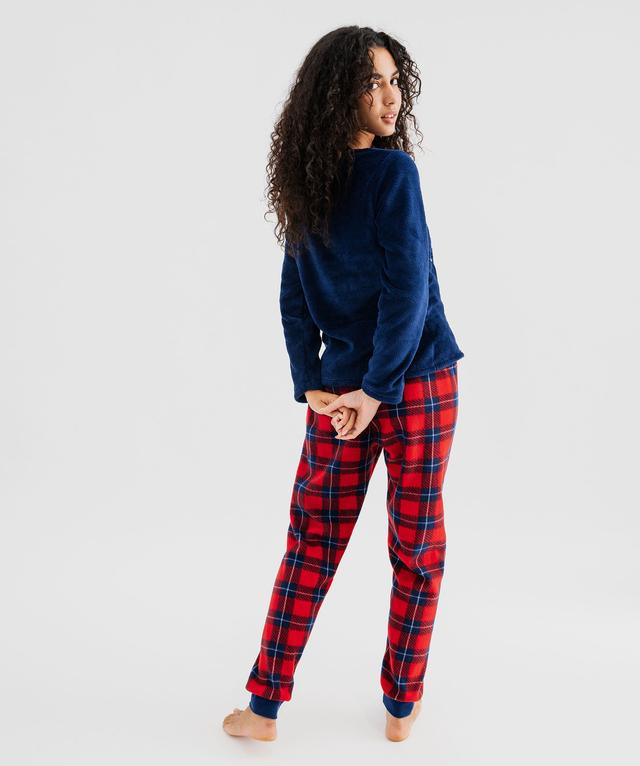 Ensemble Pyjama Coton Manches Longues Confortable Pyjama Flanelle Coton Femme - Haut Manches Longues + Pantalon | Confortable Et Chaud Pour Nuit Hiver Pyjama Boutonné Confort