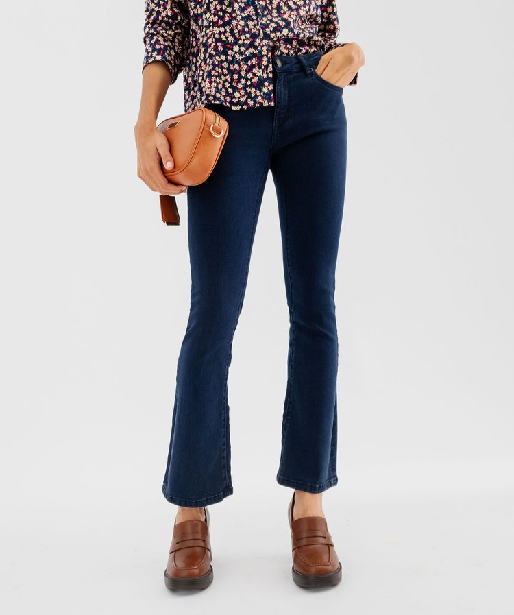 Jeans Femme Per Una Taille 28 (L26) - Bleu, évasé, Coton, Boutonné - Très Bon état