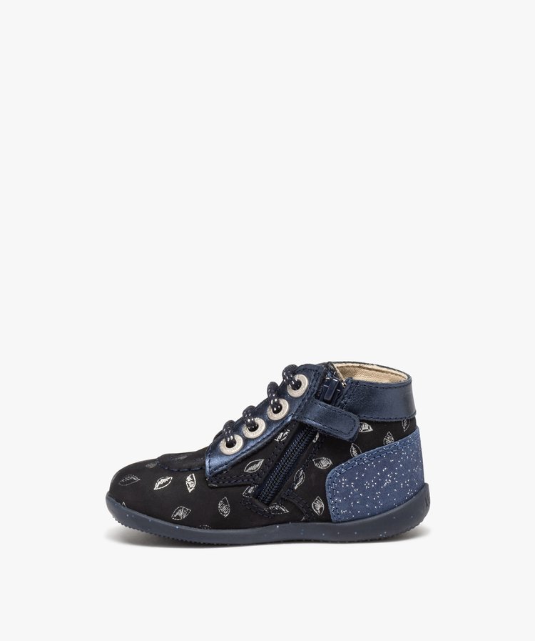 Naturino Chaussures Premiers Pas Cuir Imprimé Fleurs - Confort Et Style Pour Bébé