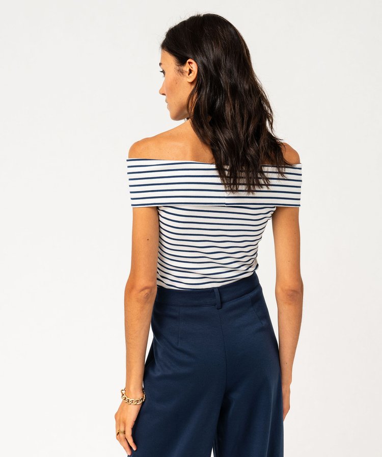 Haut Sans Manches Rayé Femme Express Design Studio - Taille XS - Coton - Occasion Très Bon état
