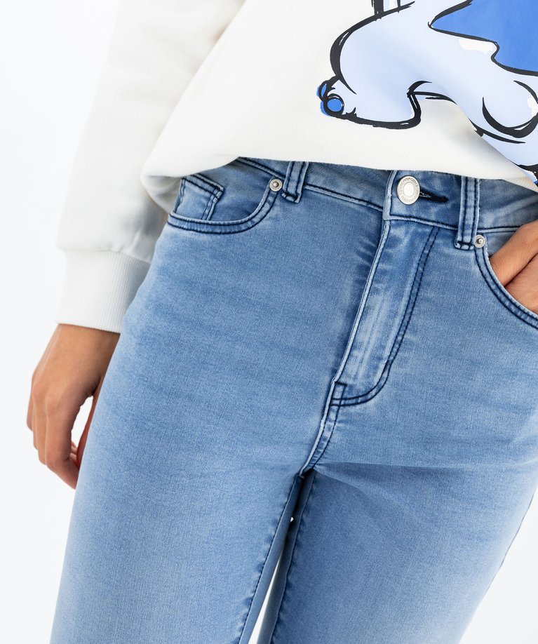 Jean Femme H&M Taille 6, Skinny Haute Taille, Couleur Pêche - Occasion Très Bon état, 71% Coton