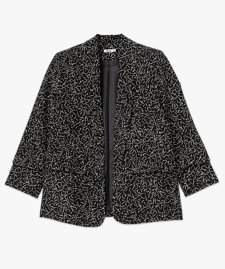 Veste Blazer MORGAN Noire à épaules Froncées - Taille 38 - Neuf Sans étiquettes