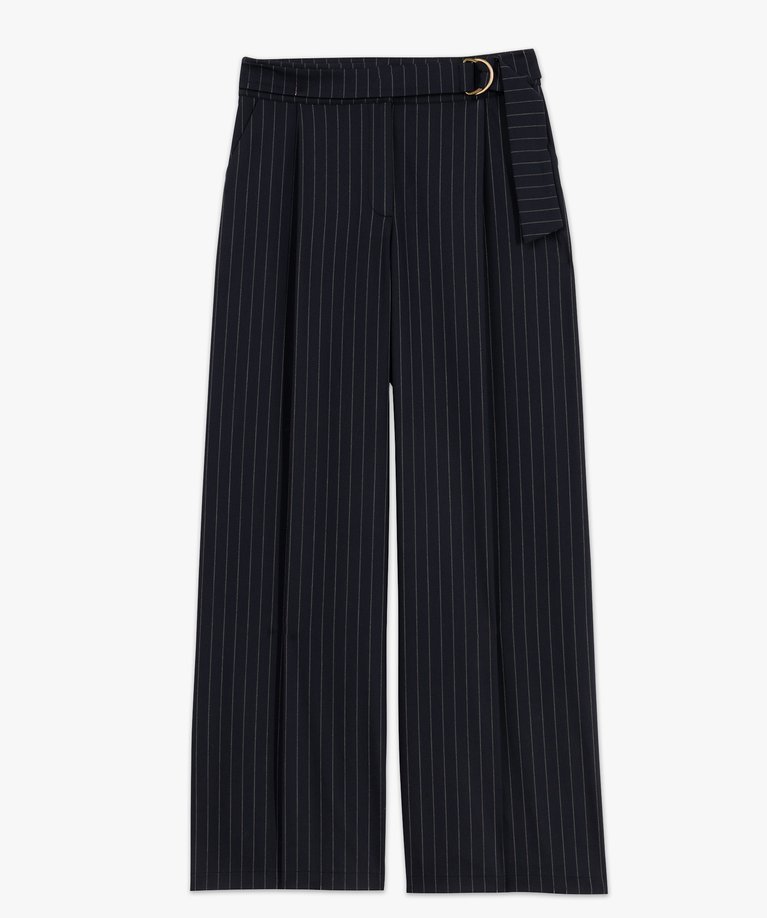 Pantalons Larges S.S.DALEY Taille M Rayures Vert Foncé - Occasion Très Bon état